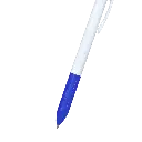 BOLIGRAFO CLICK PLUS BLANCO CON AZUL DETALLE.webp