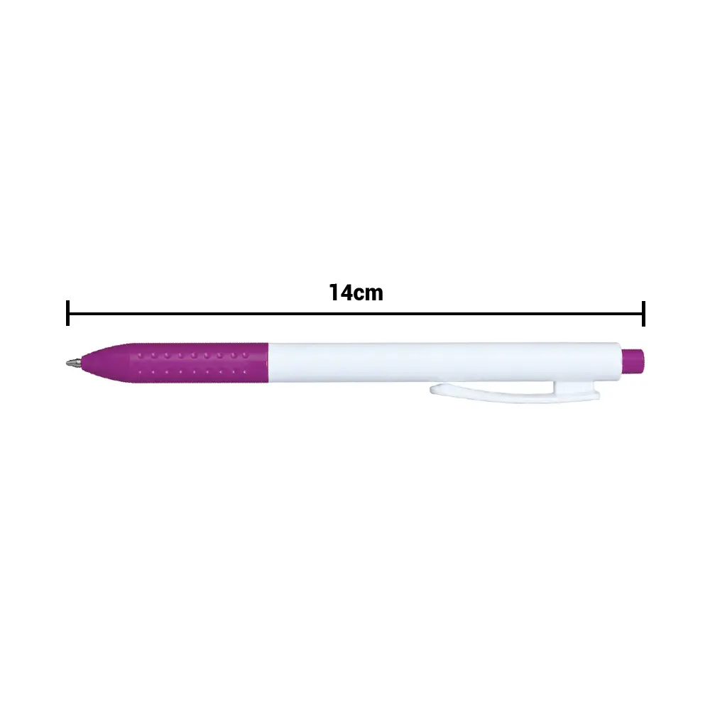 BOLIGRAFO CLICK PLUS BLANCO CON MORADO MEDIDAS.webp