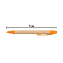 BOLIGRAFO ECOLOGICO HEGA NARANJA MEDIDAS.webp