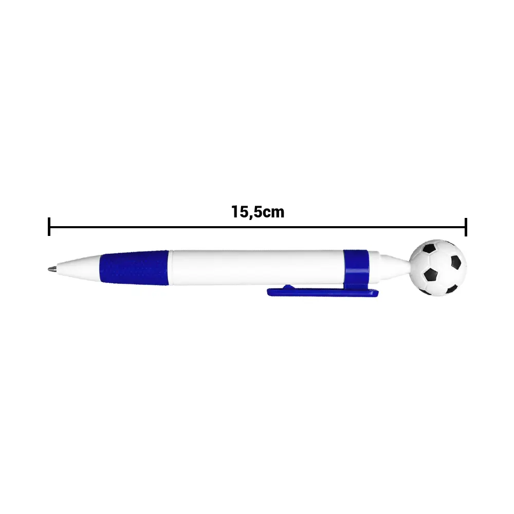 BOLIGRAFO BLANCO CON AZUL Y CLIP CON BALON DE FUTBOL MEDIDAS.jpg.webp