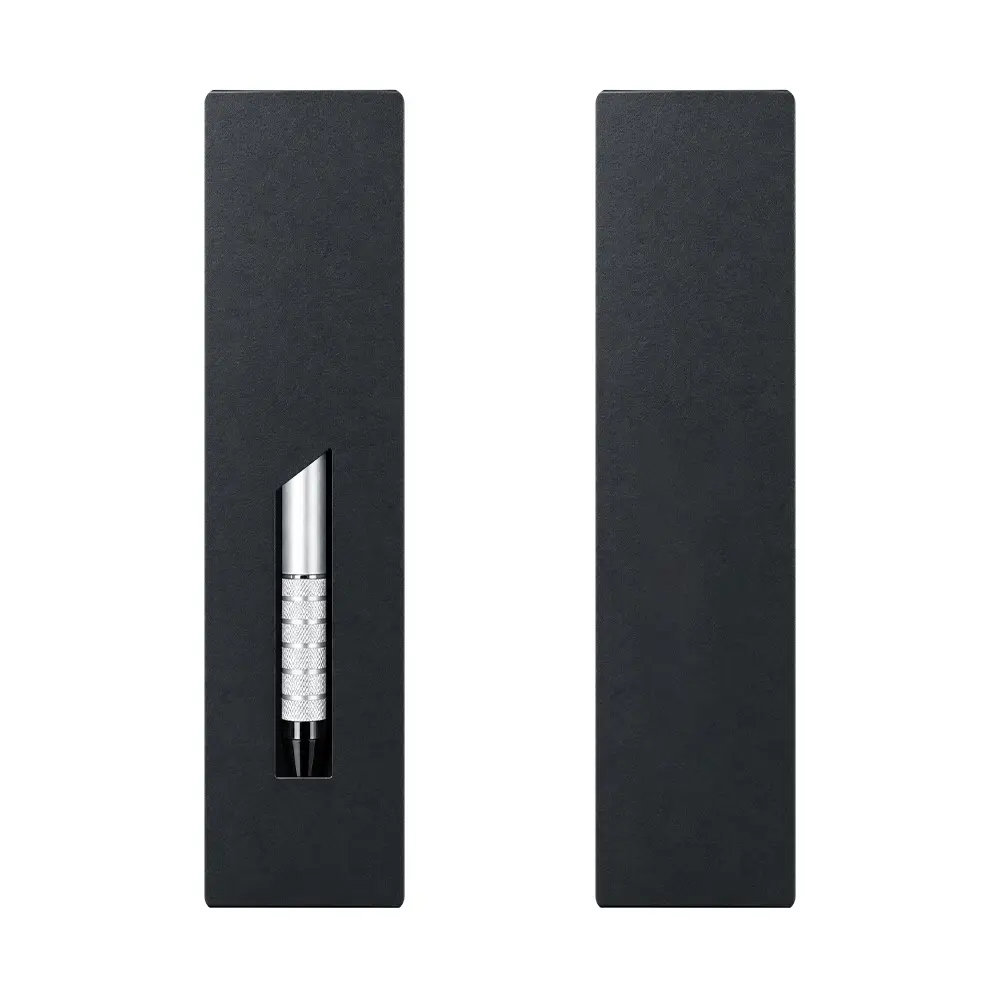 estuche con boligrafo metalico plateada 1.webp