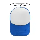 GORRA CAMIONERA DE COLOR AZUL CON BLANCO MEDIDAS.webp