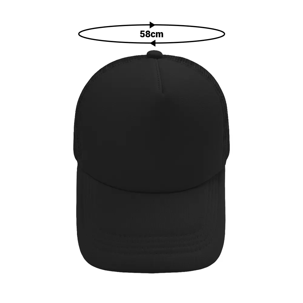 GORRA CAMIONERA DE COLOR NEGRO MEDIDAS.webp