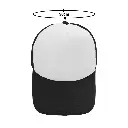 GORRA CAMIONERA DE COLOR NEGRO CON BLANCO MEDIDAS.webp