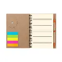 cuaderno ecologico post it naranja abierto.webp