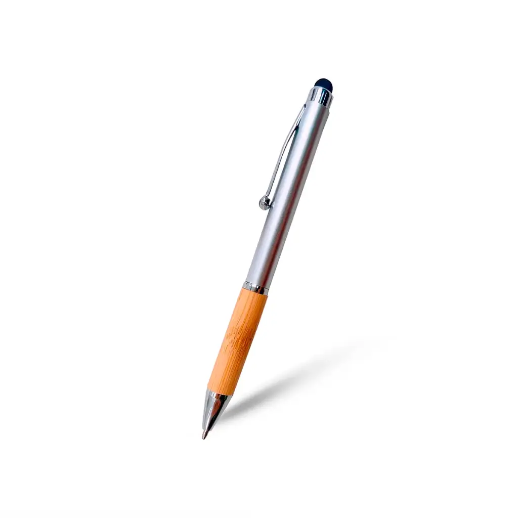 BOLIGRAFO BAMBOO BERLIN CON TOUCH PLATEADA