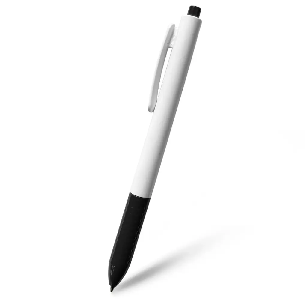 BOLIGRAFO CLICK PLUS BLANCO CON NEGRO