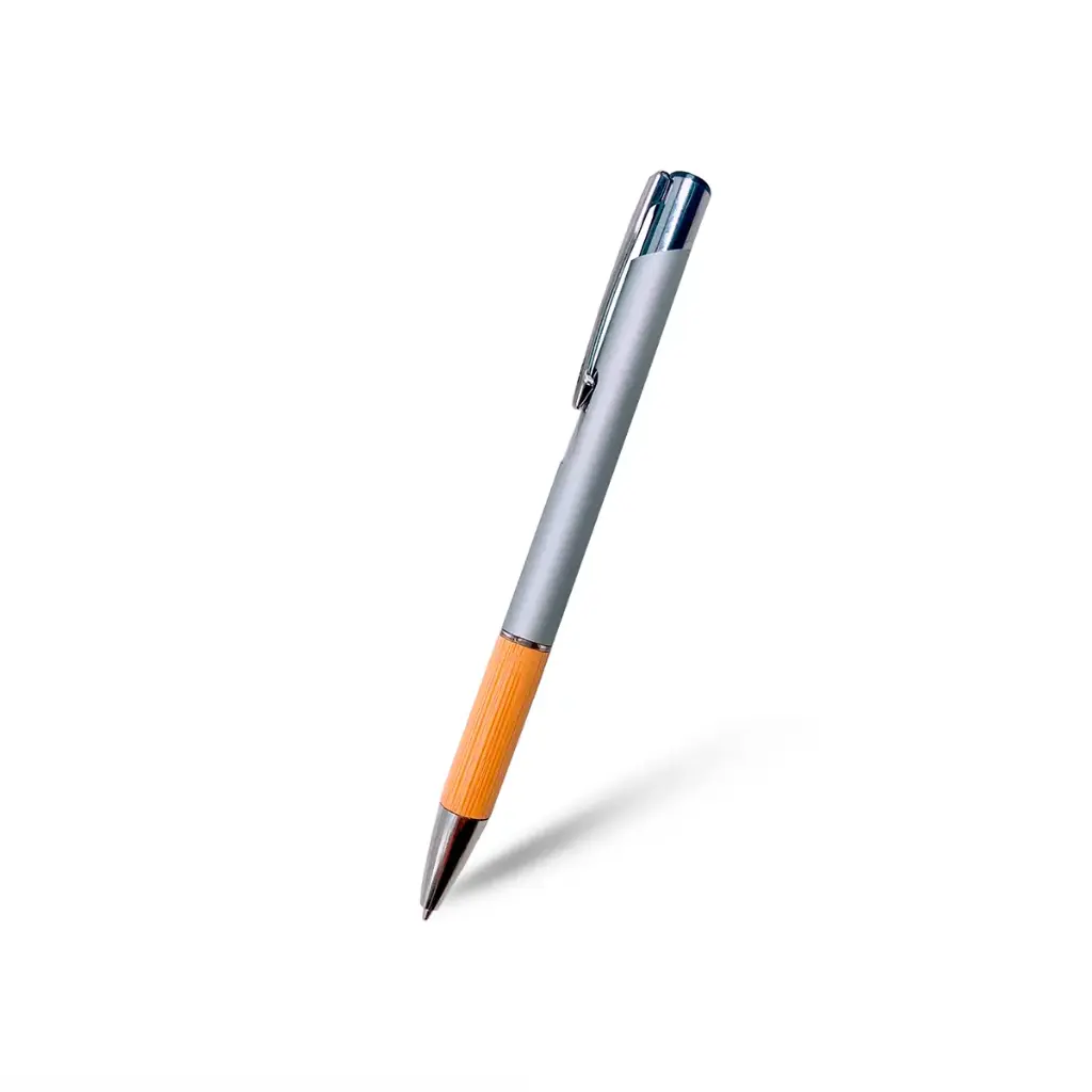 BOLIGRAFO METALICA BAMBOO ALFA PLATEADA