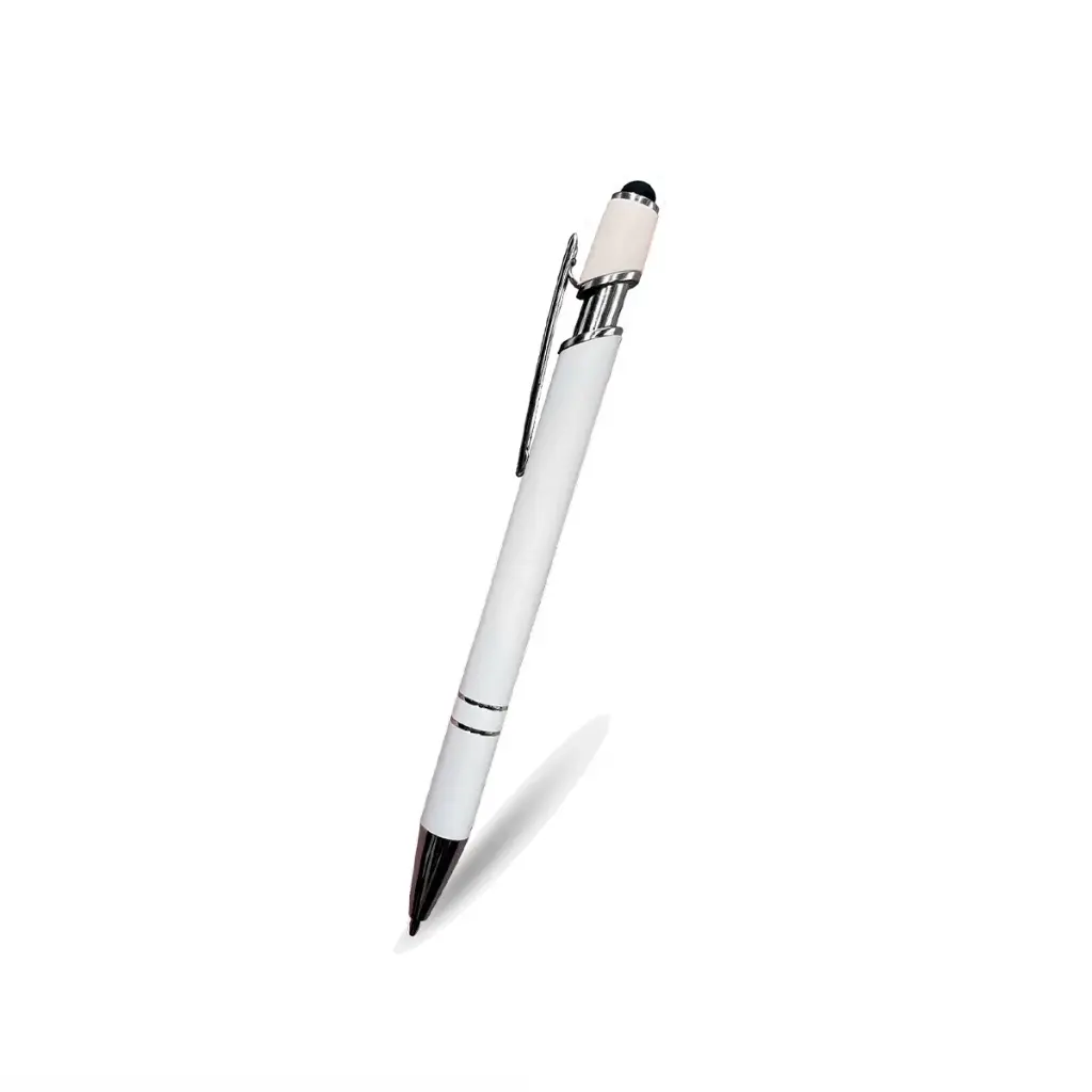 BOLIGRAFO METALICA ROMA BLANCO