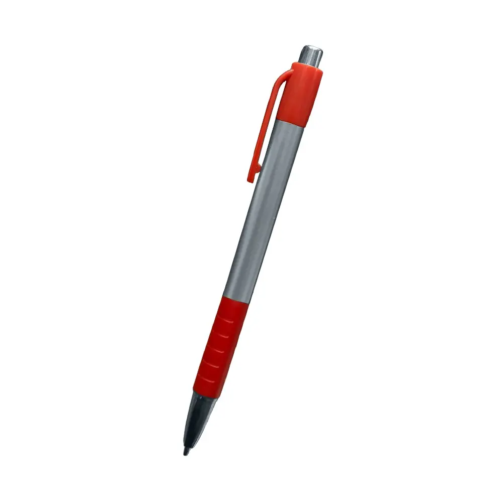 BOLIGRAFO SKAY PLATEADO CON ROJO