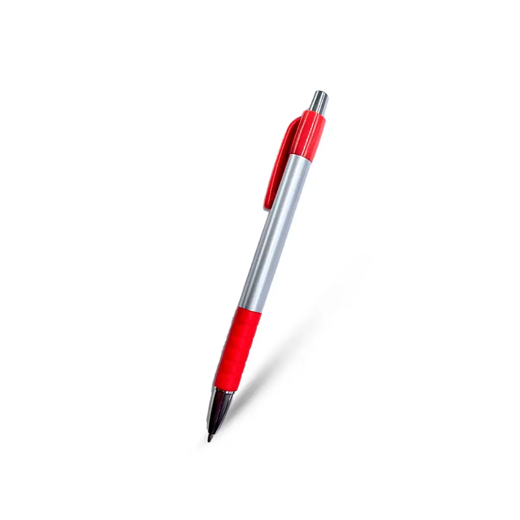 BOLIGRAFO SKAY PLATEADO CON ROJO