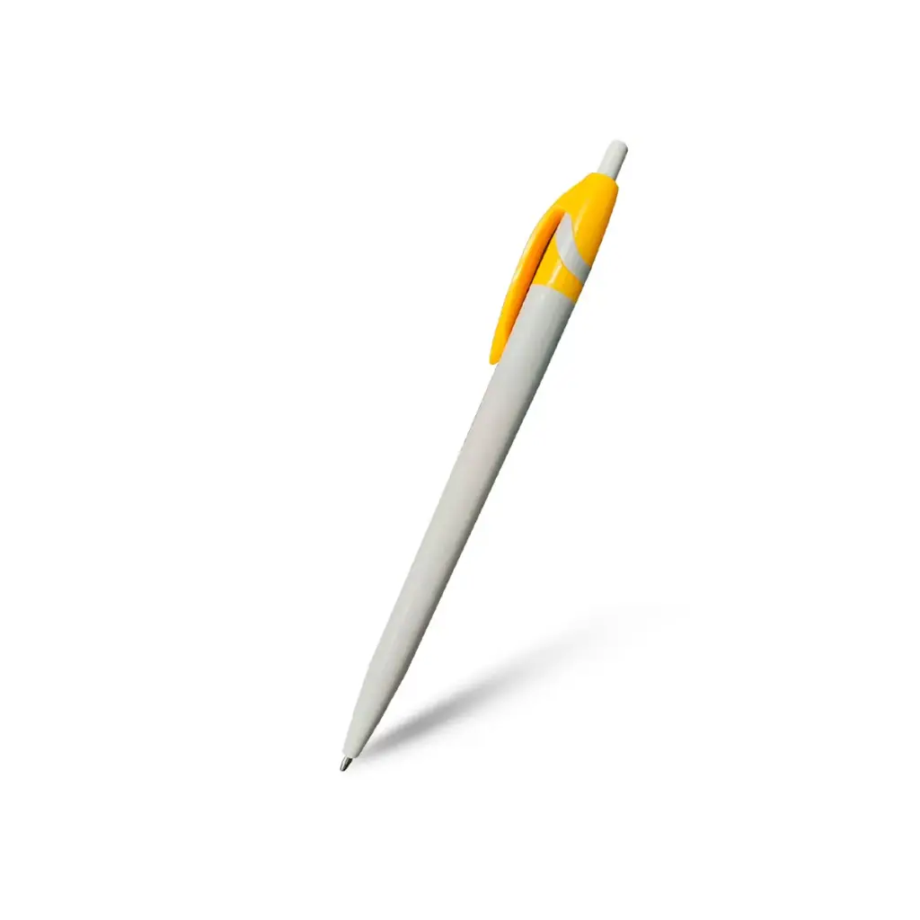 BOLIGRAFO SPACE BLANCO CON AMARILLO