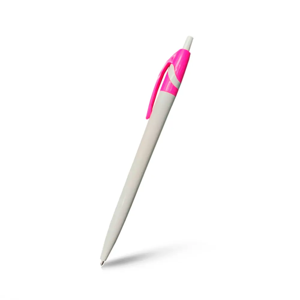 BOLIGRAFO SPACE BLANCO CON FUCSIA