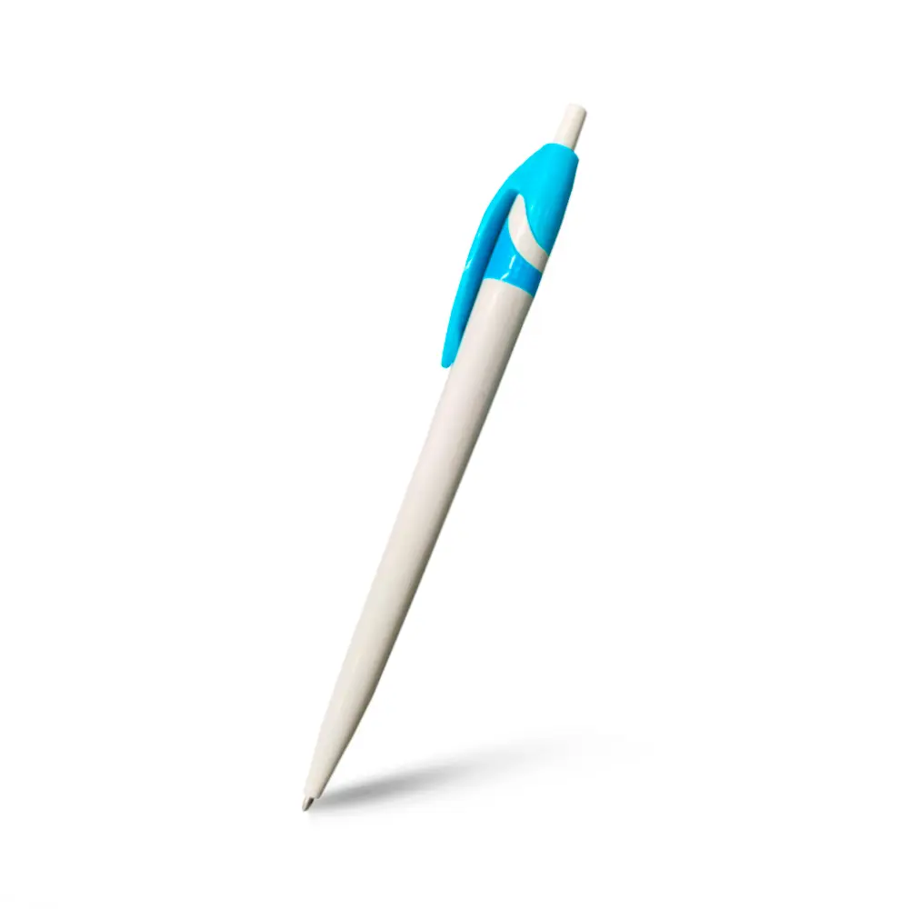 BOLIGRAFO SPACE BLANCO CON TURQUESA