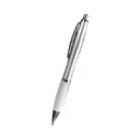 BOLIGRAFO SUPREMA PLATEADO CON TRANSPARENTE