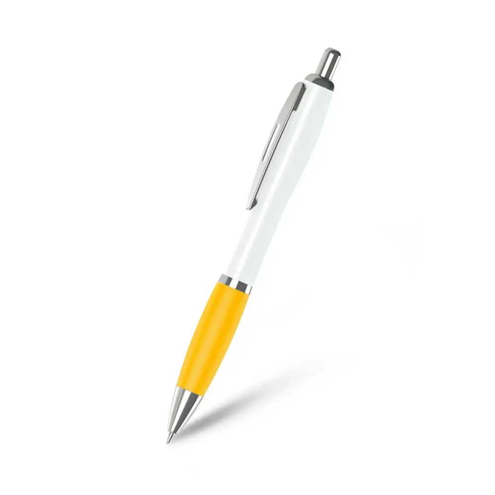 BOLIGRAFO SUPREMA BLANCO CON AMARILLO