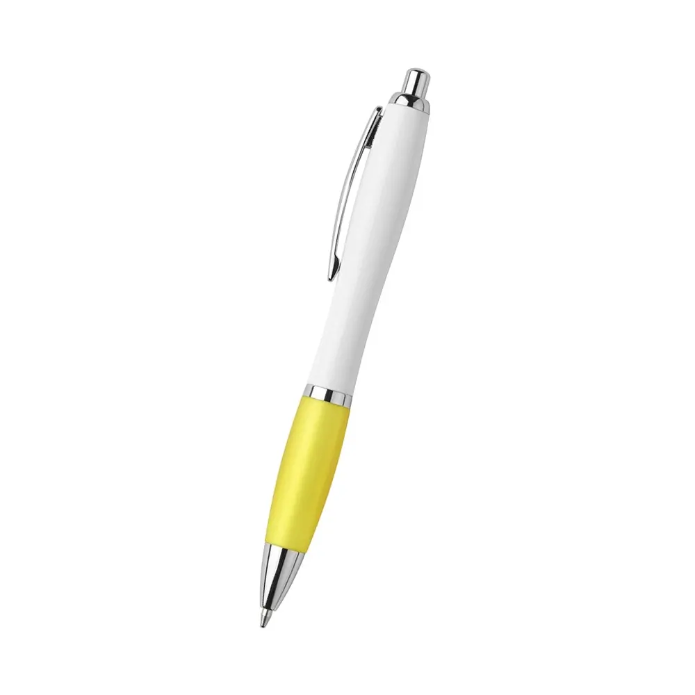 BOLIGRAFO SUPREMA BLANCO CON AMARILLO