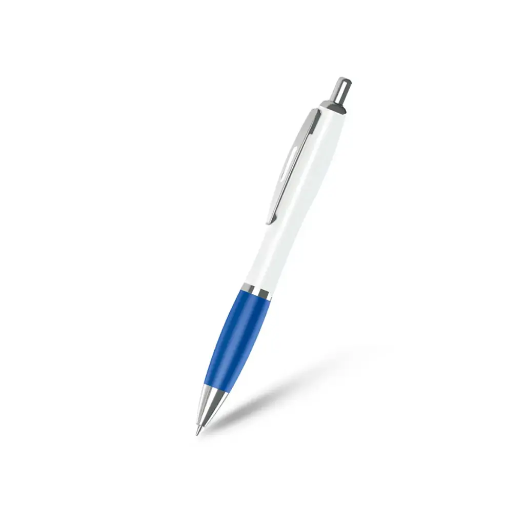 BOLIGRAFO SUPREMA BLANCO CON AZUL