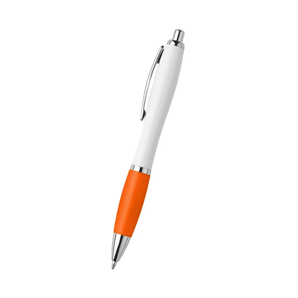 BOLIGRAFO SUPREMA BLANCO CON NARANJA