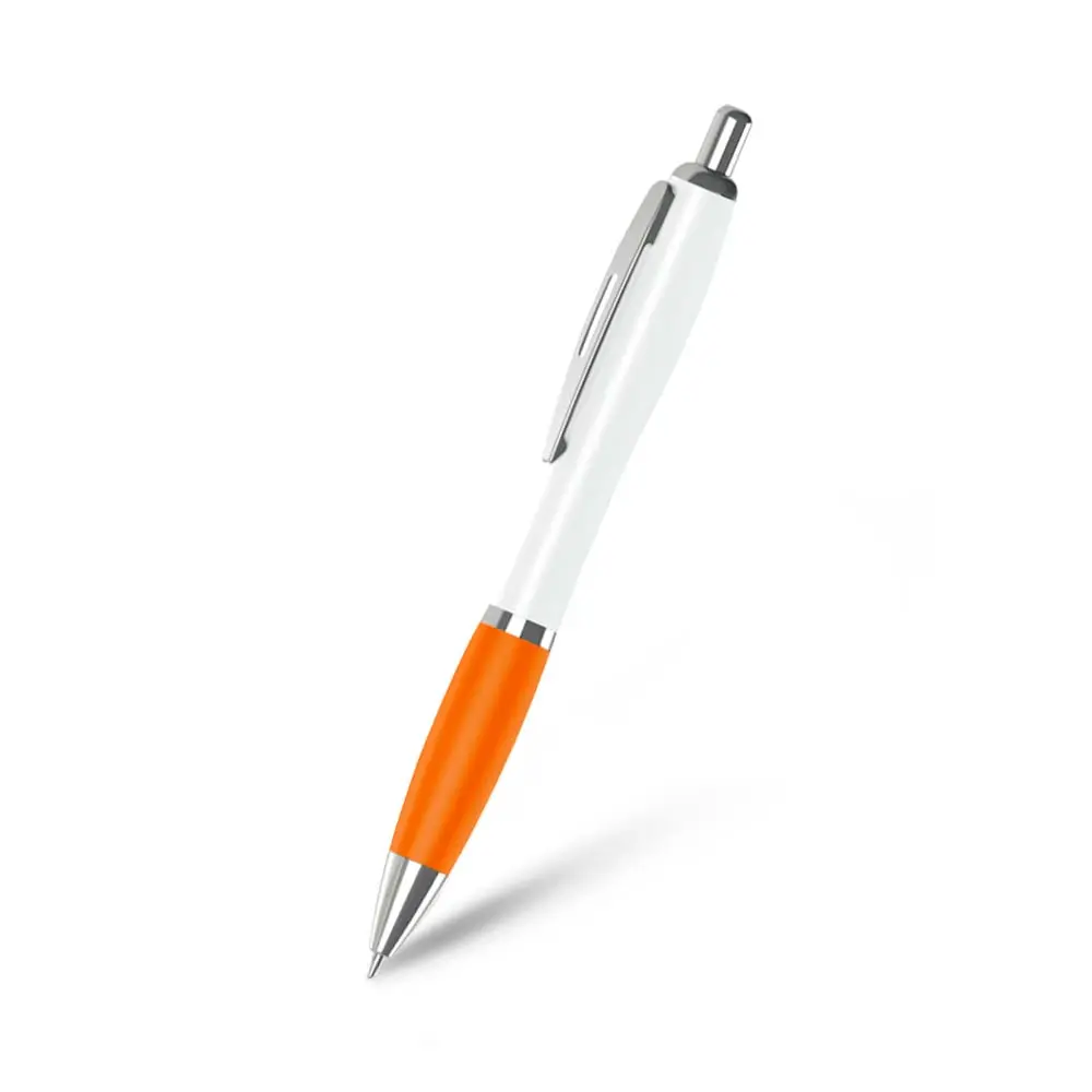 BOLIGRAFO SUPREMA BLANCO CON NARANJA