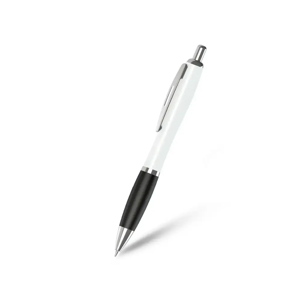 BOLIGRAFO SUPREMA BLANCO CON NEGRO