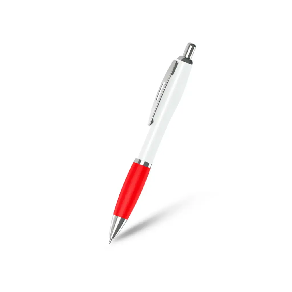 BOLIGRAFO SUPREMA BLANCO CON ROJO