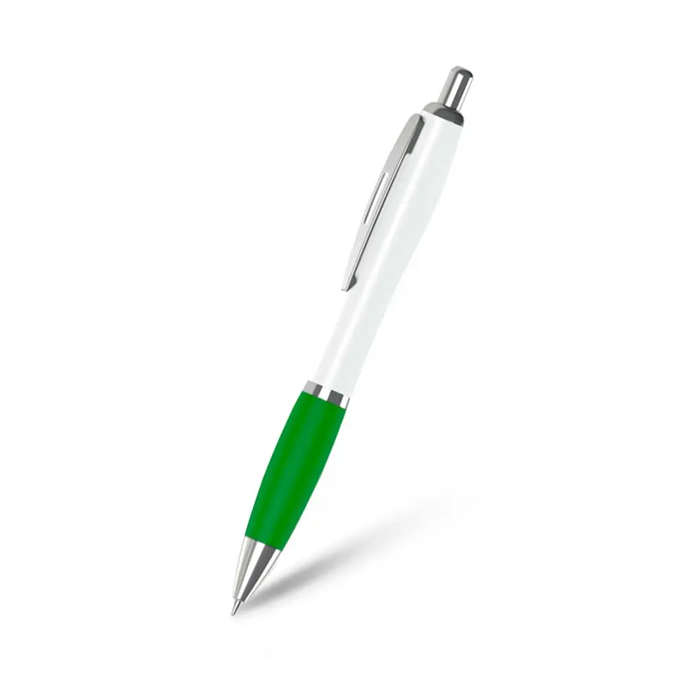 BOLIGRAFO SUPREMA BLANCO CON VERDE