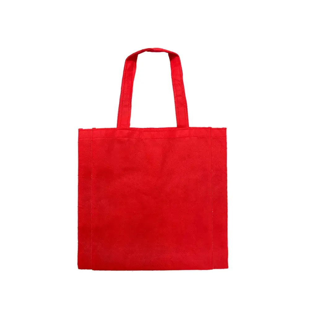BOLSO CAMBRELA ROJO CON TIRAS COSIDO 42X42X10