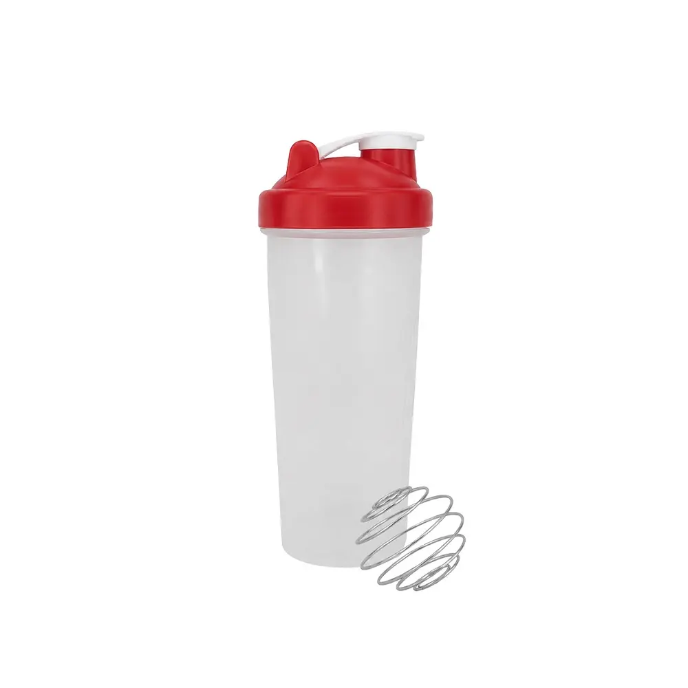 BOTTLE SHAKER CON TAPA ROJO 600 ML