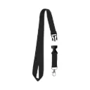 CORDON PORTACREDENCIAL Y PORTA LLAVES NEGRO