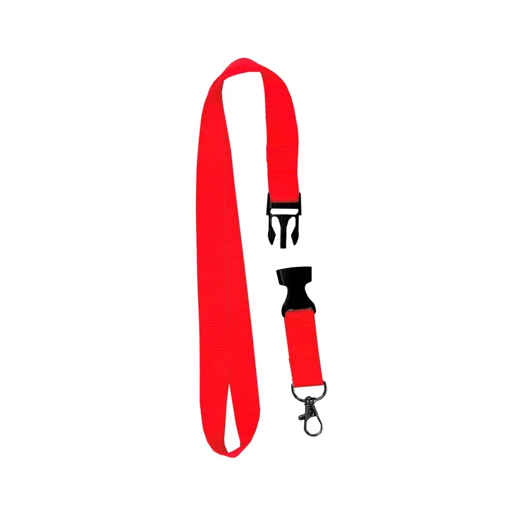 CORDON PORTACREDENCIAL Y PORTA LLAVES ROJO