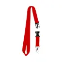 CORDON PORTACREDENCIAL Y PORTA LLAVES ROJO