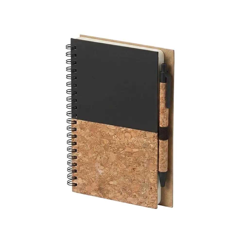 CUADERNO CON BOLIGRAFO CORK NEGRO