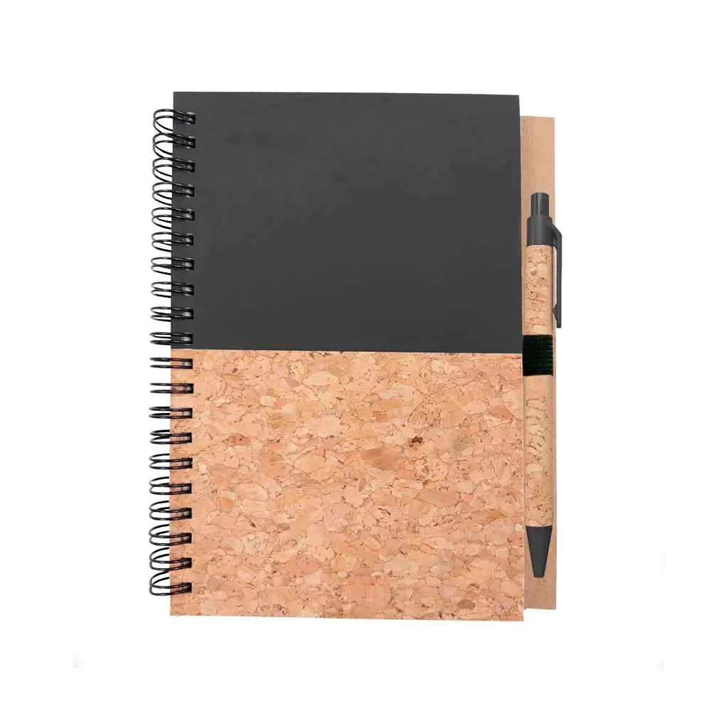 CUADERNO CON BOLIGRAFO CORK NEGRO
