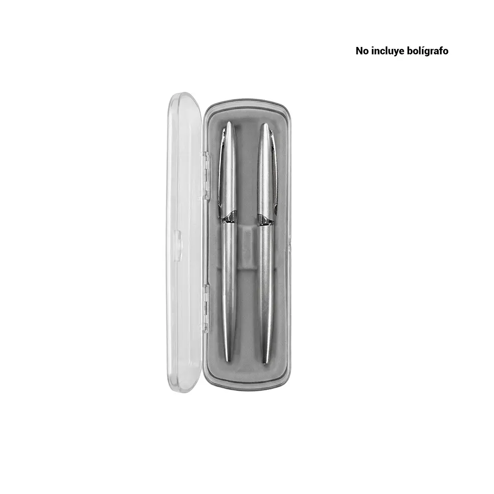 ESTUCHE PARA BOLIGRAFO TRANSPARENTE DOBLE SERVICIO