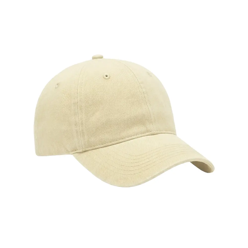 GORRA DE ALGODON PREMIUM CON VELCRO COLOR BEIGE