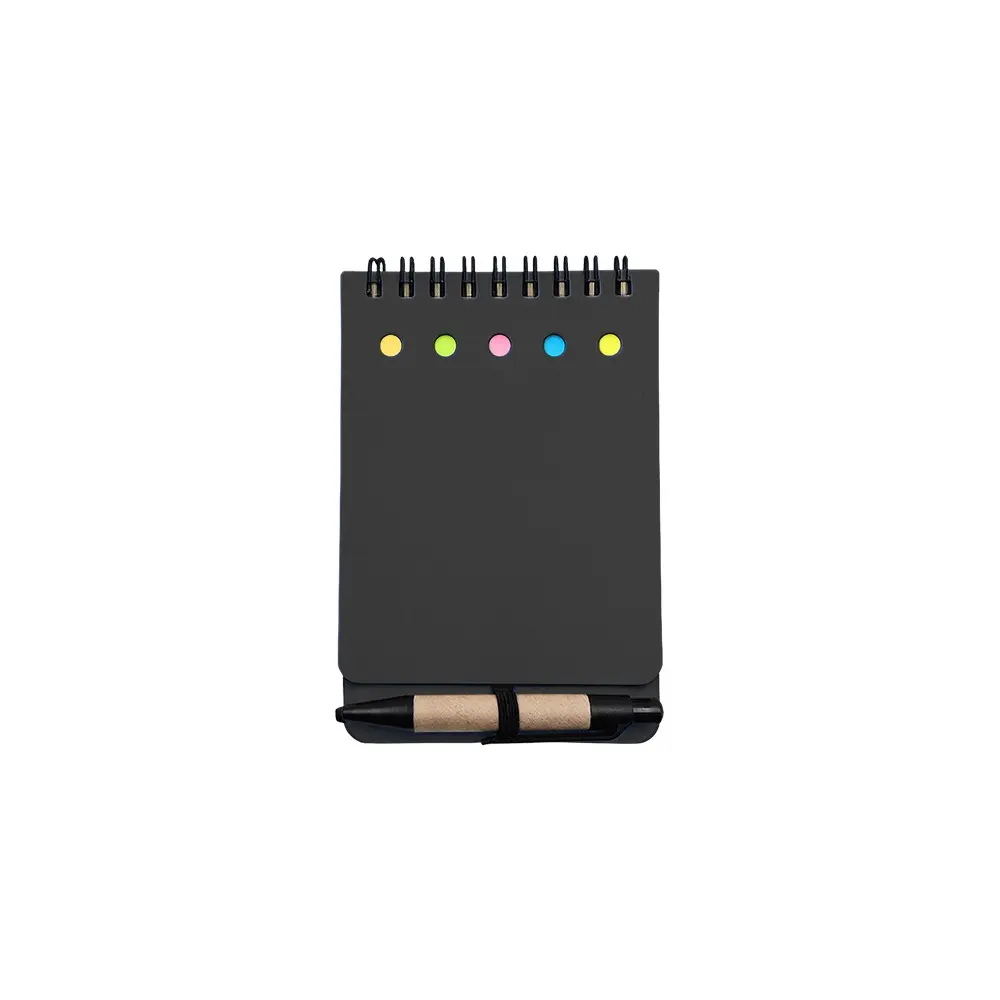 LIBRETA ECOLOGICA TAP NEGRO CON POST ITS Y BOLIGRAFO