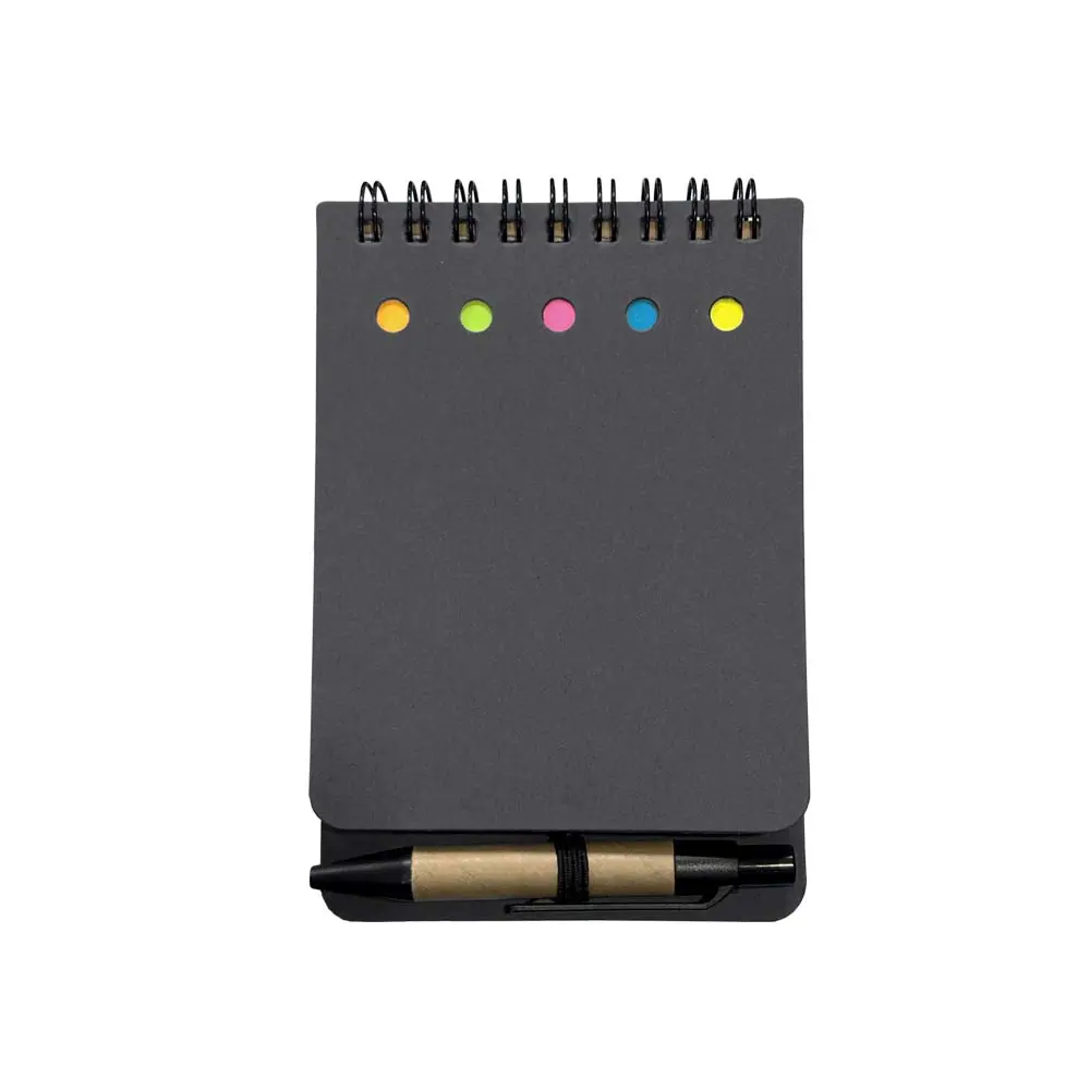 LIBRETA ECOLOGICA TAP NEGRO CON POST ITS Y BOLIGRAFO