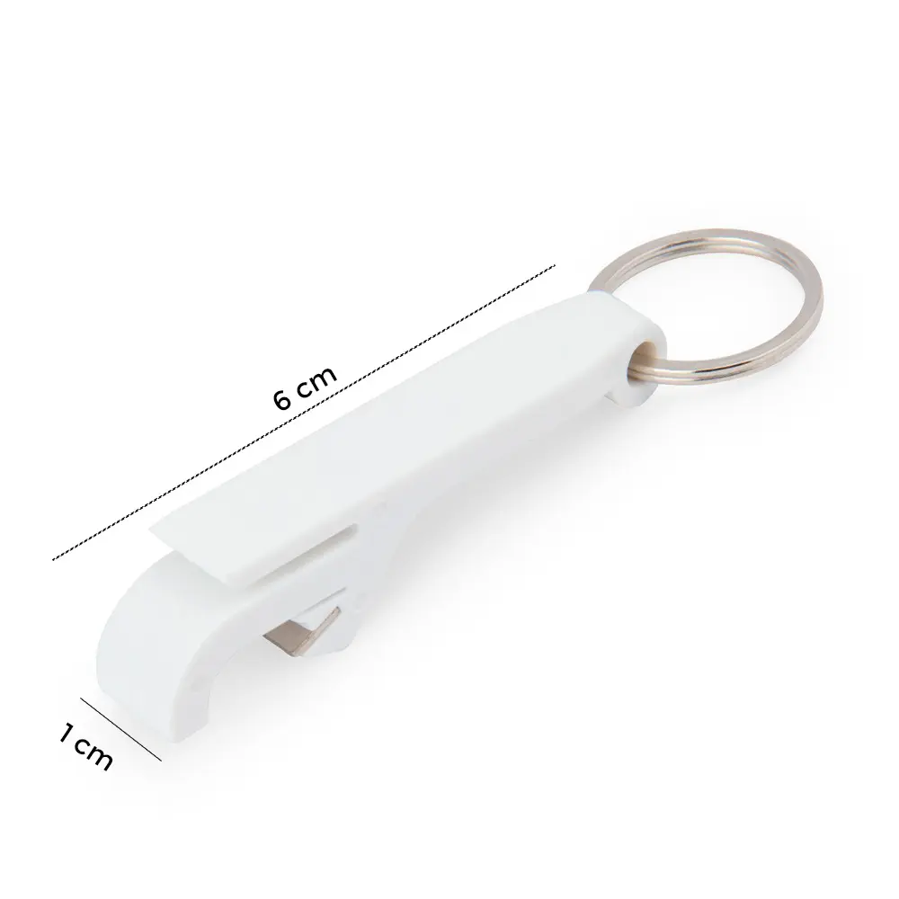 LLAVERO DESTAPADOR FIESTA BLANCO