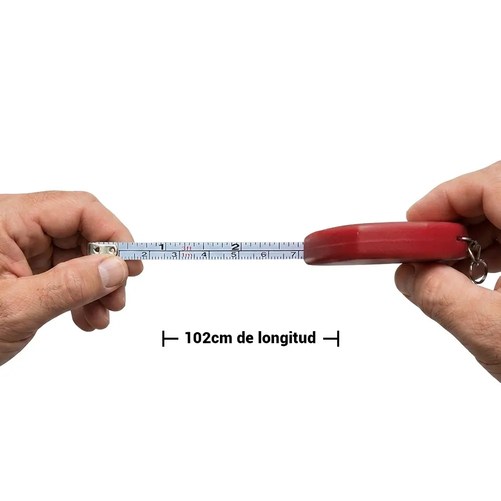 LLAVERO FLEXOMETRO RINO COLOR ROJO