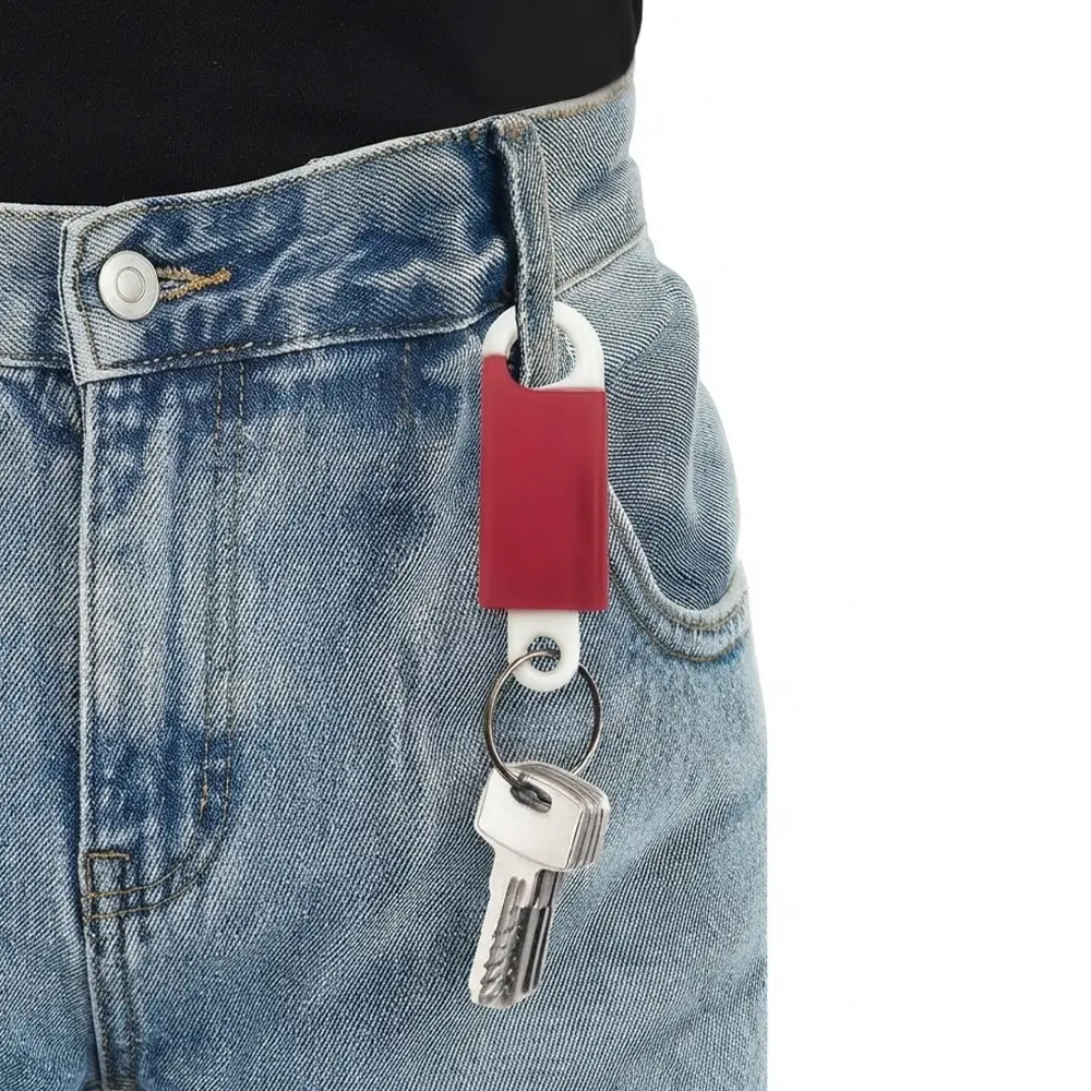 LLAVERO HANGER ROJO CON BLANCO