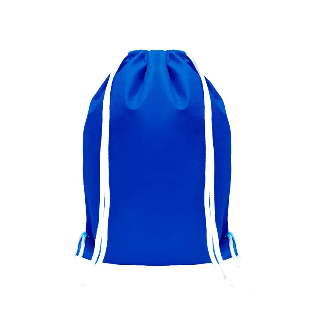 MOCHILA ENCARRUJADA CAMBRELA AZUL/CORDON BLANCO 40CMX34