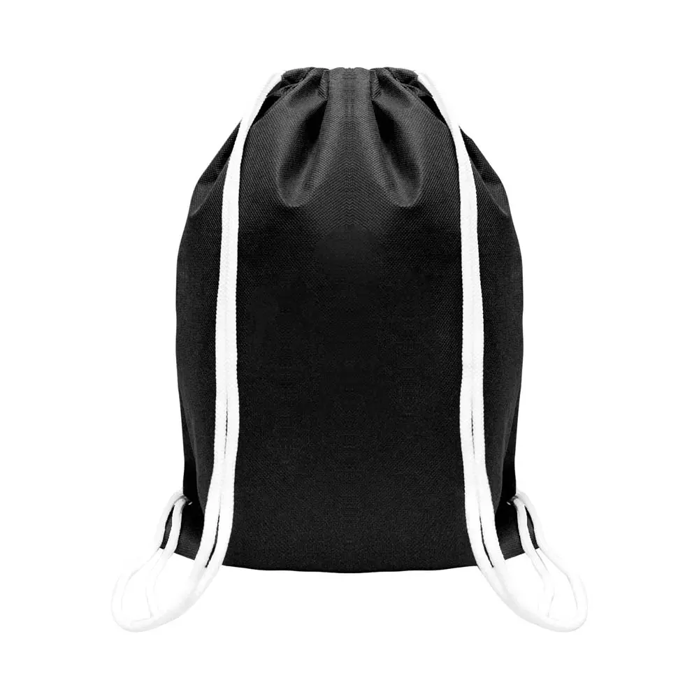 MOCHILA ENCARRUJADA CAMBRELA NEGRO/CORDON BLANCO 40CMX32CM
