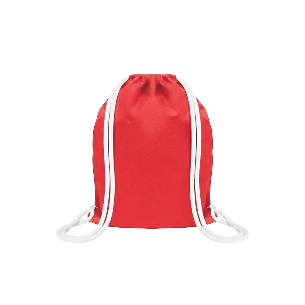 MOCHILA ENCARRUJADA CAMBRELA ROJO/CORDON BLANCO 40CMX32CM