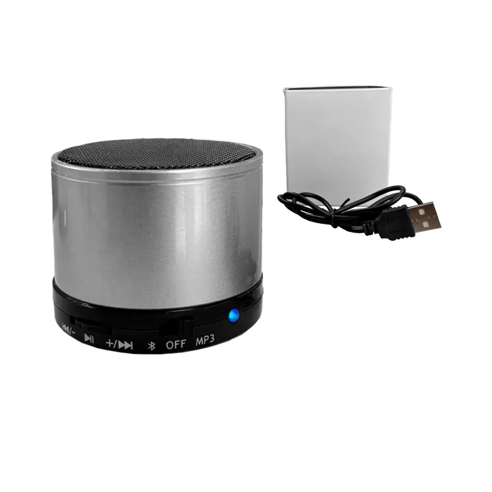 PARLANTE CON RADIO Y BLUETOOTH LENOX PLATEADO