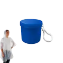 PONCHO LLUVIA BARRILITO AZUL CON LLAVERO