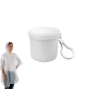 PONCHO LLUVIA BARRILITO BLANCO CON LLAVERO