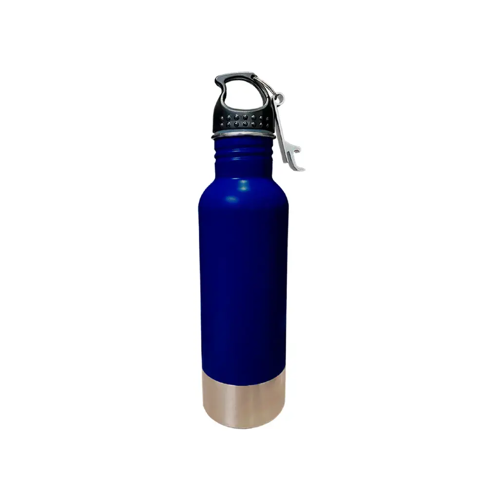 TERMO CAMPING AZUL CON DESTAPADOR DE 750 ML