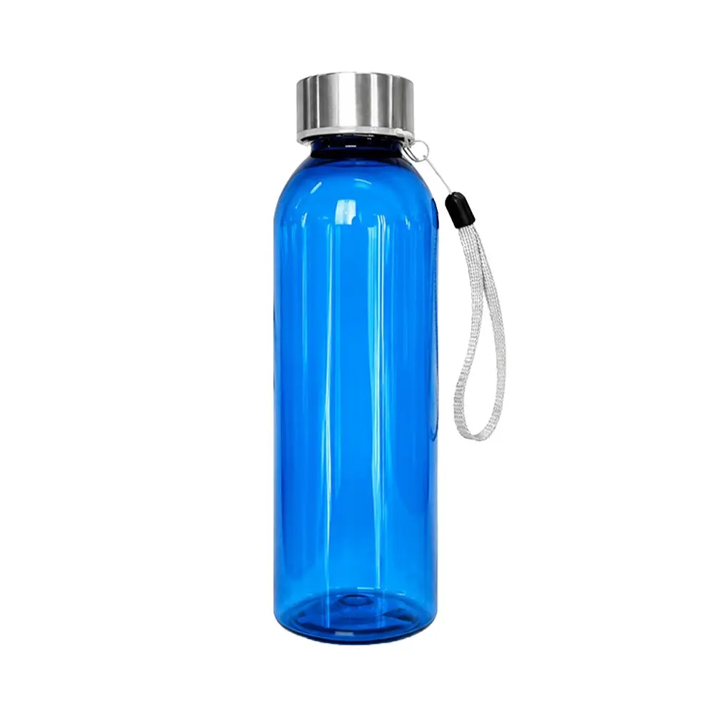 TOMATODO CILINDRO COLOR AZUL TRASLUCIDO 550 ML