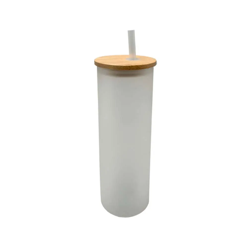 VASO DE VIDRIO CON TAPA BAMBU 